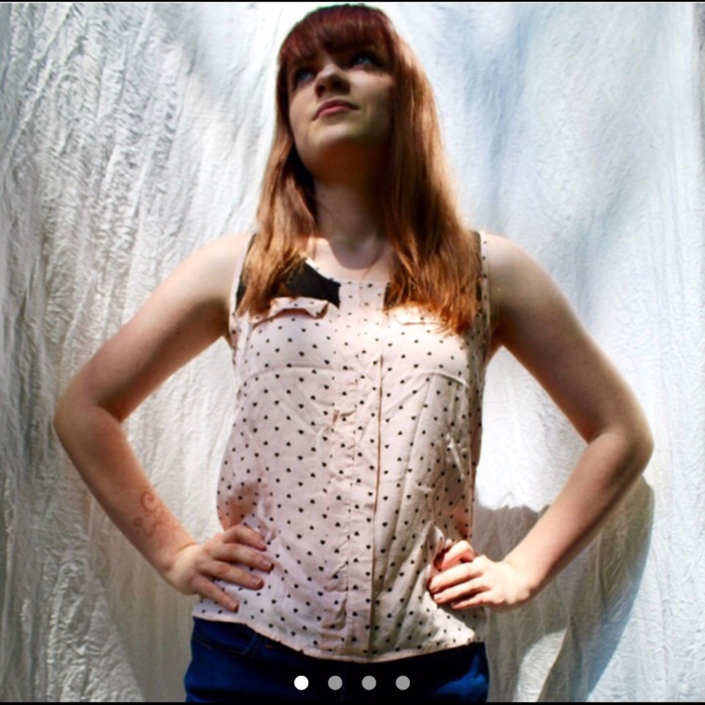 Heart Spotted Pink Top.